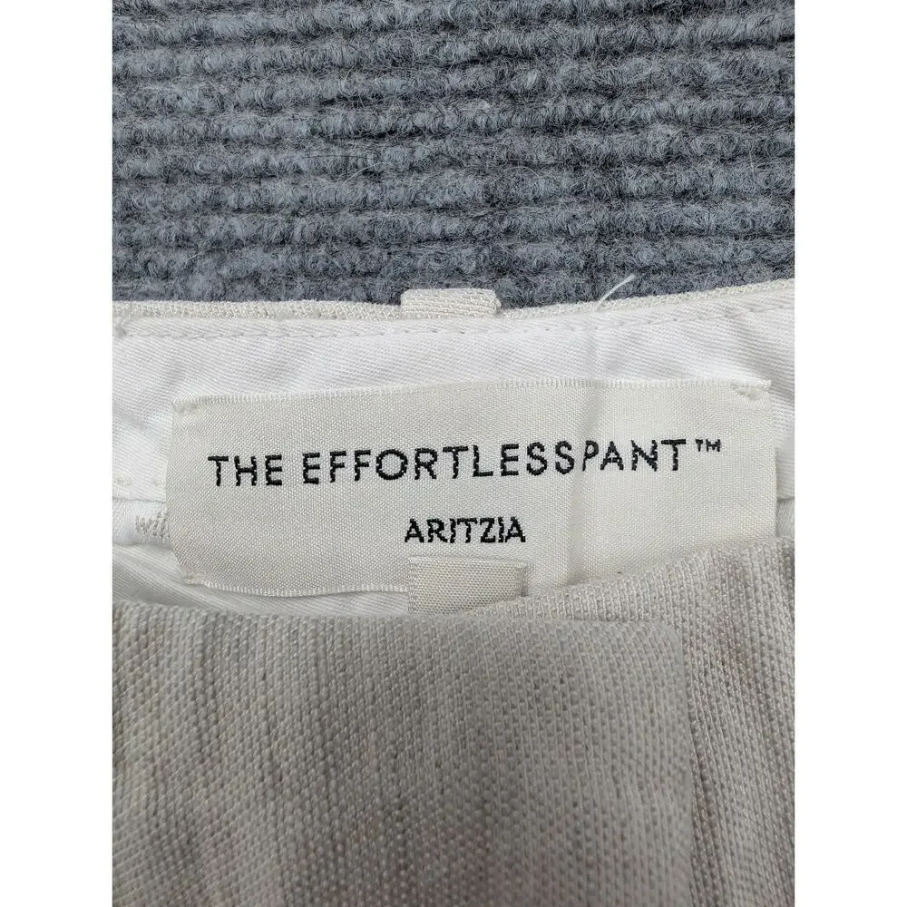 Aritzia Effortless Pants Womens 4 Tall Linen Wide Leg Pleated Trouser Old Money
